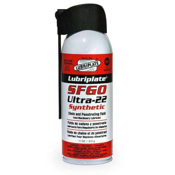 Lubriplate H-1/food grade synthetic chain & penetrating fluid - SFGO ULTRA 22, 12/11 OZ SPRAY, 12PK L0931-063 - main